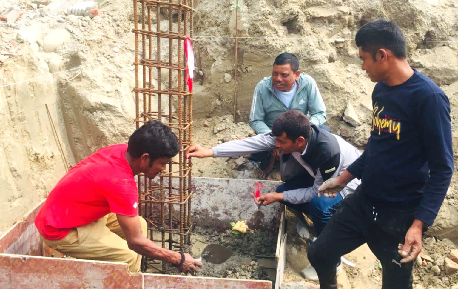 नेपाल राष्ट्रिय माबि राजापुरको भवन शिलान्यास