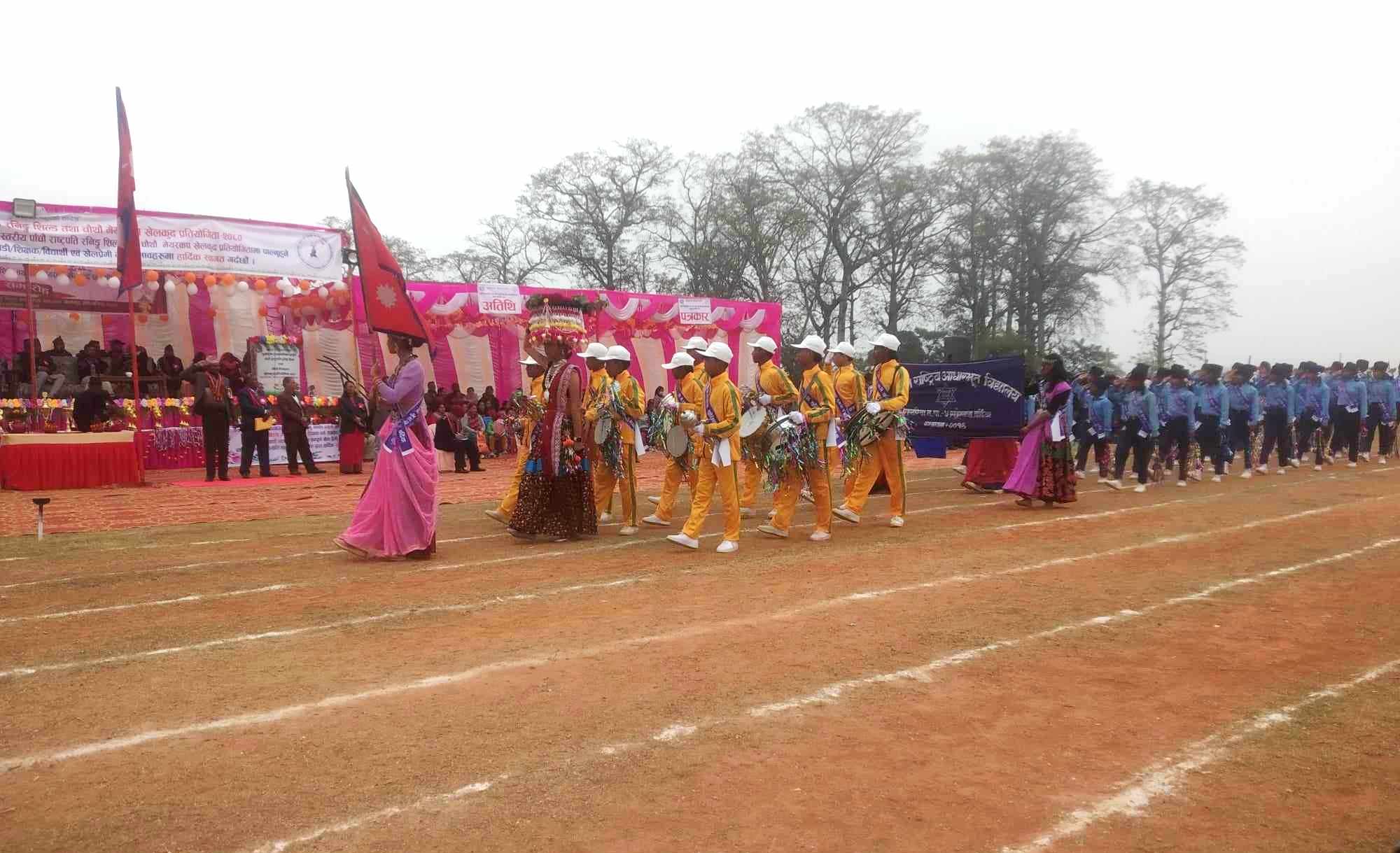 गुलरिया नगरस्तरिय राष्ट्रपति रनिङशिल्ड तथा मेयरकप खेलकुदको रोकिएको उद्घाटन सम्पन्न