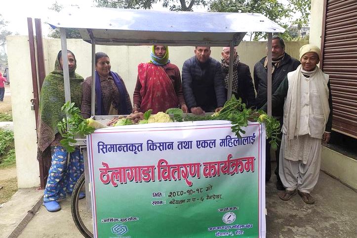 अनुदानमा ठेला पाउदा मैनापाखरकी कल्ची दंग  