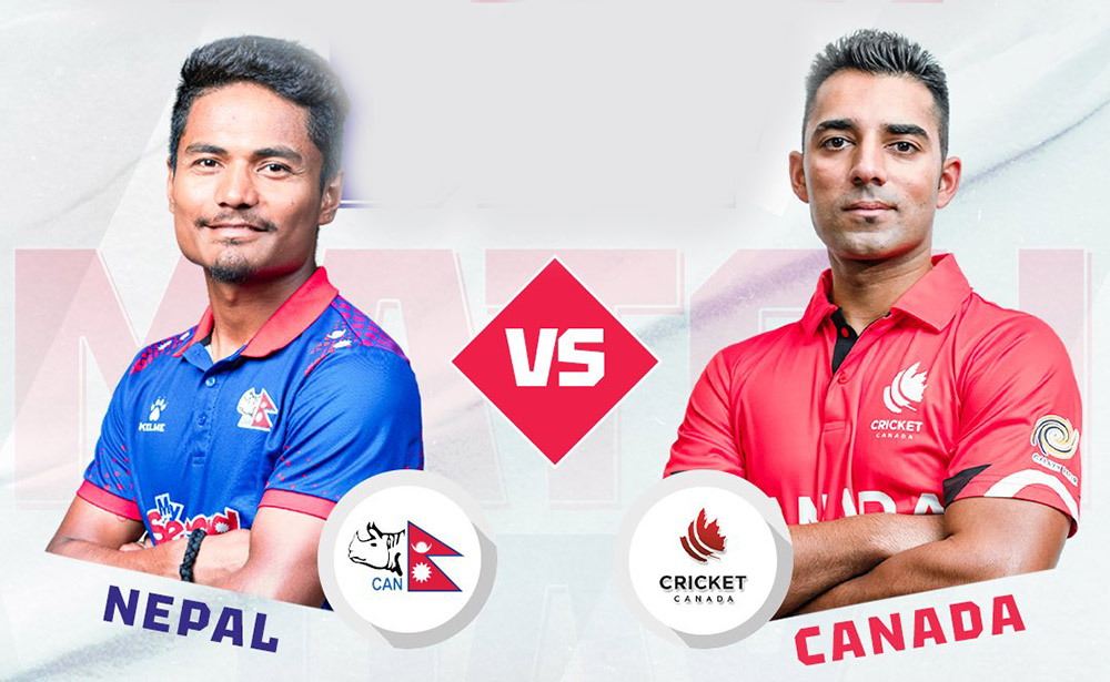 क्यानडाविरुद्ध नेपालले पहिला ब्याटिंग गर्दै, रिजन र सुर्यको डेभ्यु