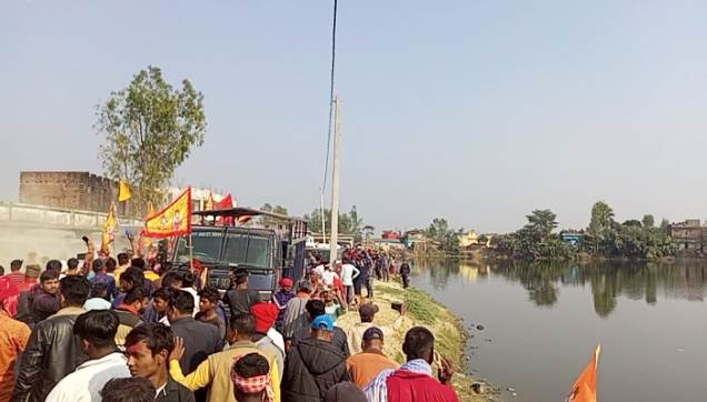 डीआईजी पोखरेलको सक्रियतामा सरस्वतीको मूर्ति विसर्जन