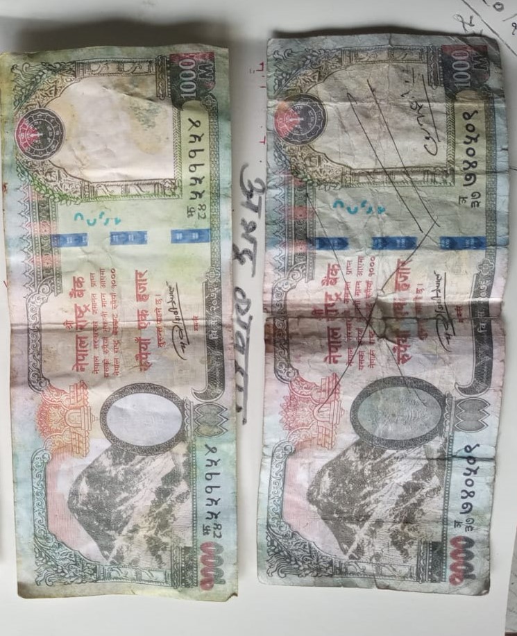 नक्कली नोट सहित एक जना बाराबाट पक्राउ