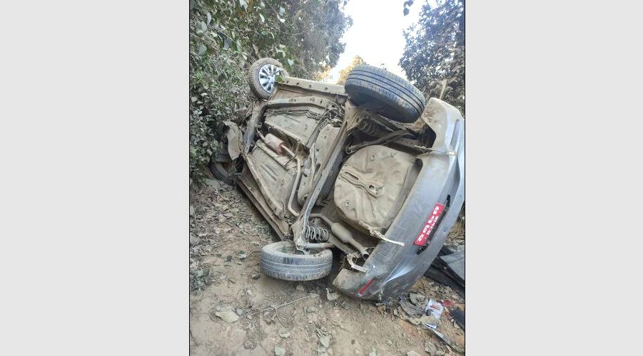 यातायात ब्यवसायी महासंघका उपमहासचिव रिजाल सवार गाडी दुर्घटना 